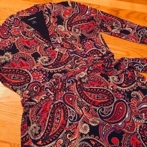 Liz Claiborne paisley  dress
